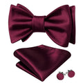 Maroon Red Bow Tie Set - GentCrest