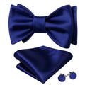 Navy Blue Bow Tie Set - GentCrest