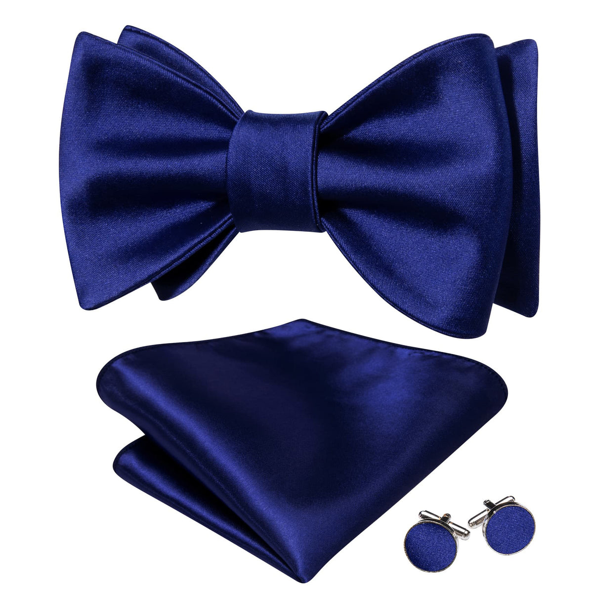 Navy Blue Bow Tie Set - GentCrest
