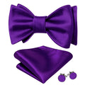 Dark Purple Bow Tie Set - GentCrest