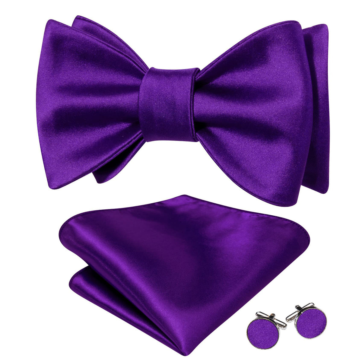 Dark Purple Bow Tie Set - GentCrest