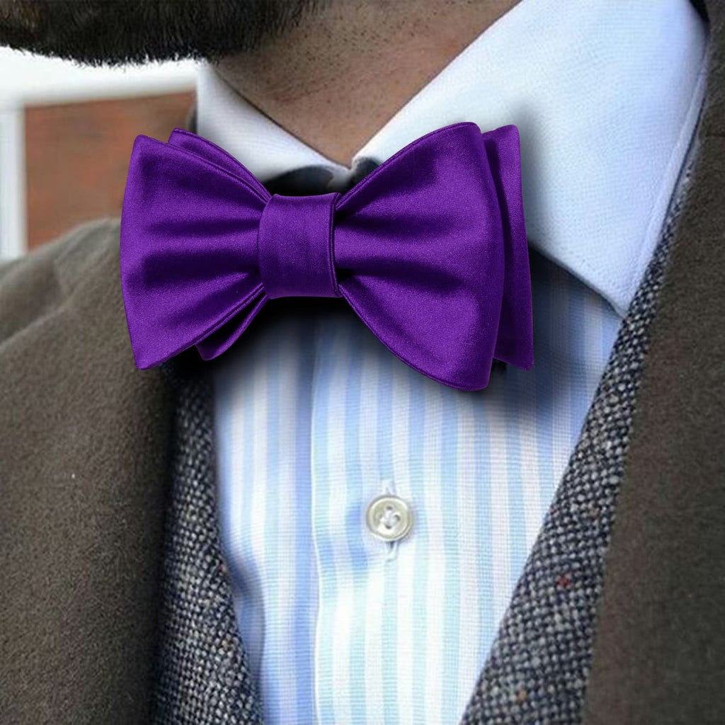 Dark Purple Bow Tie Set - GentCrest - View 4