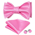 Pink Plaid Bow Tie Set - GentCrest