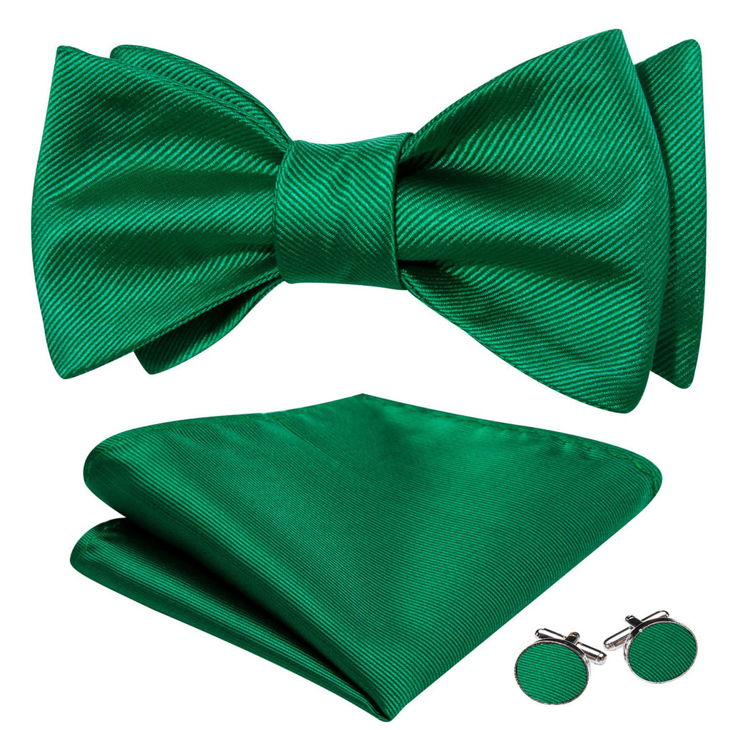 GentCrest Green Solid Bowtie Set - Image 3