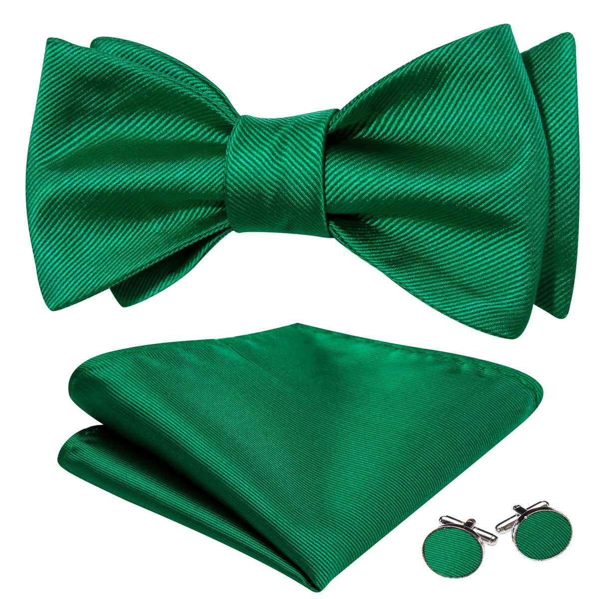 GentCrest Green Solid Bowtie Set - Image 3