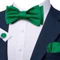 GentCrest Green Solid Bowtie Set - Image 1