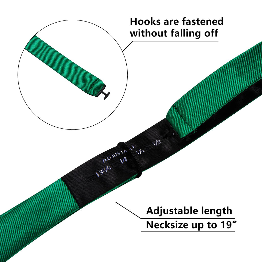GentCrest Green Solid Bowtie Set - Image 5