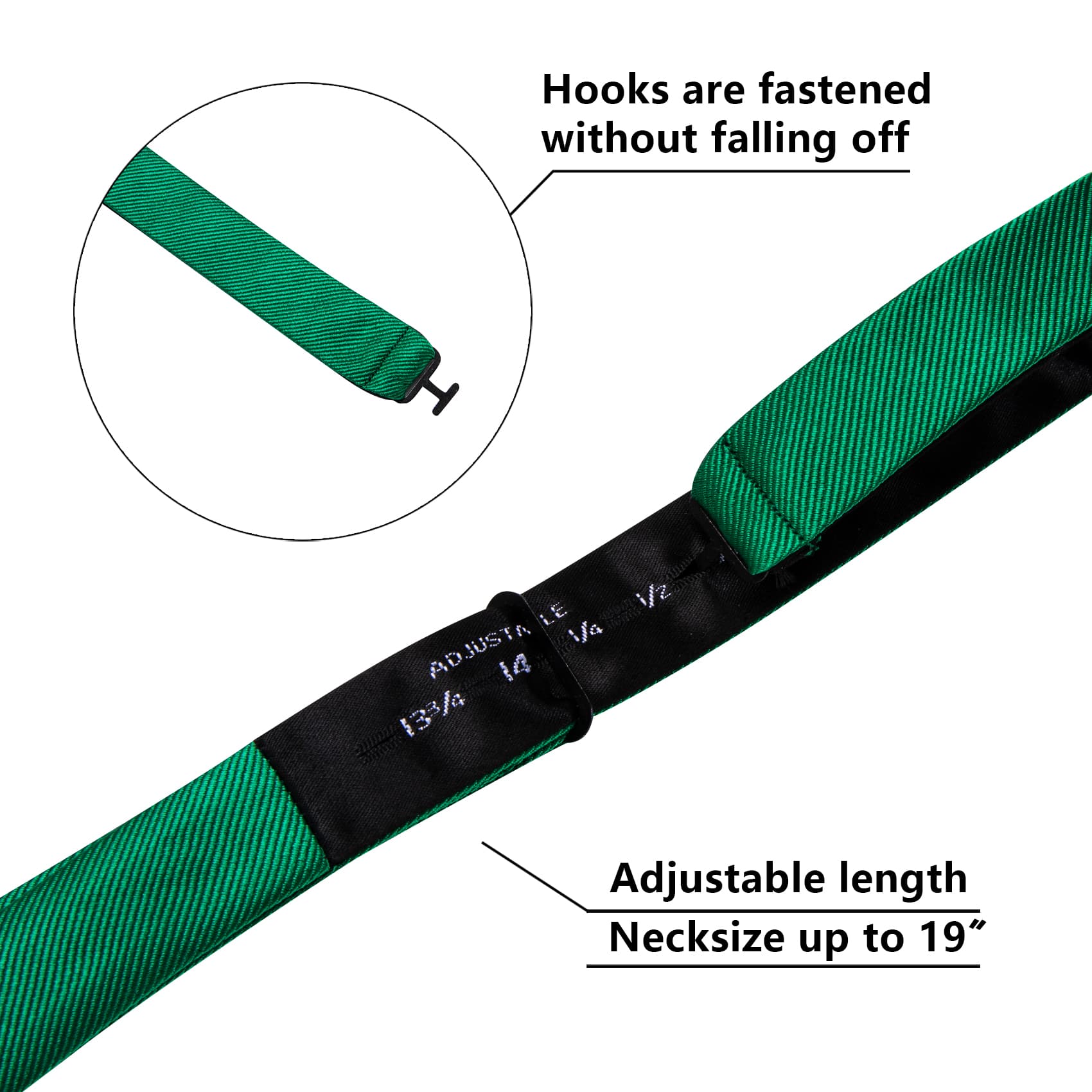 GentCrest Green Solid Bowtie Set - Image 5