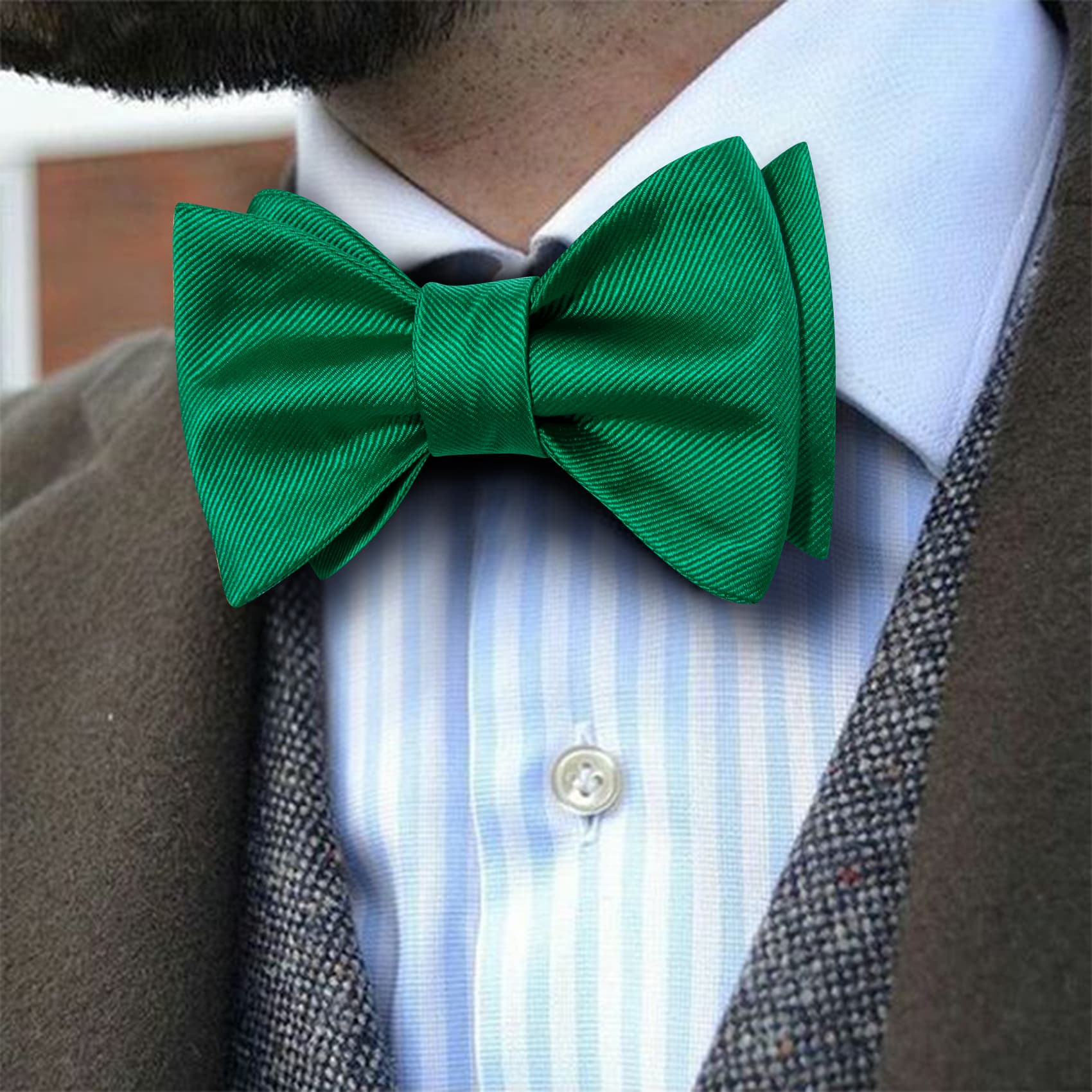 GentCrest Green Solid Bowtie Set - Image 4