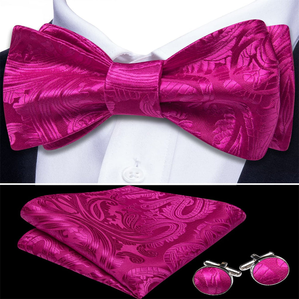 GentCrest Pink Paisley Bowtie Set - Image 1