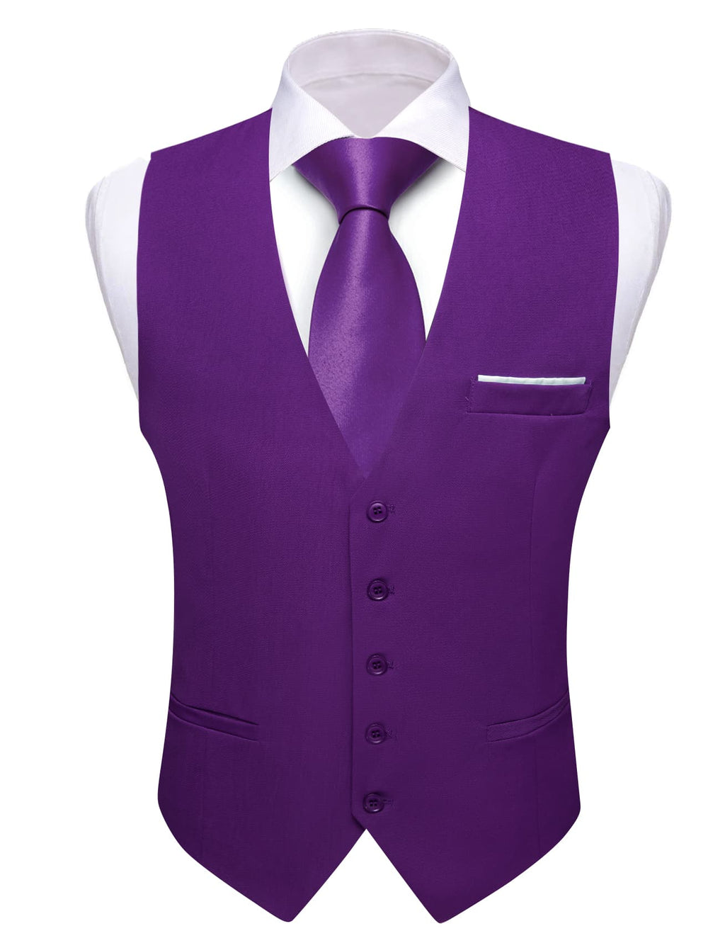 GentCrest Purple Solid Vest Set - Image 4