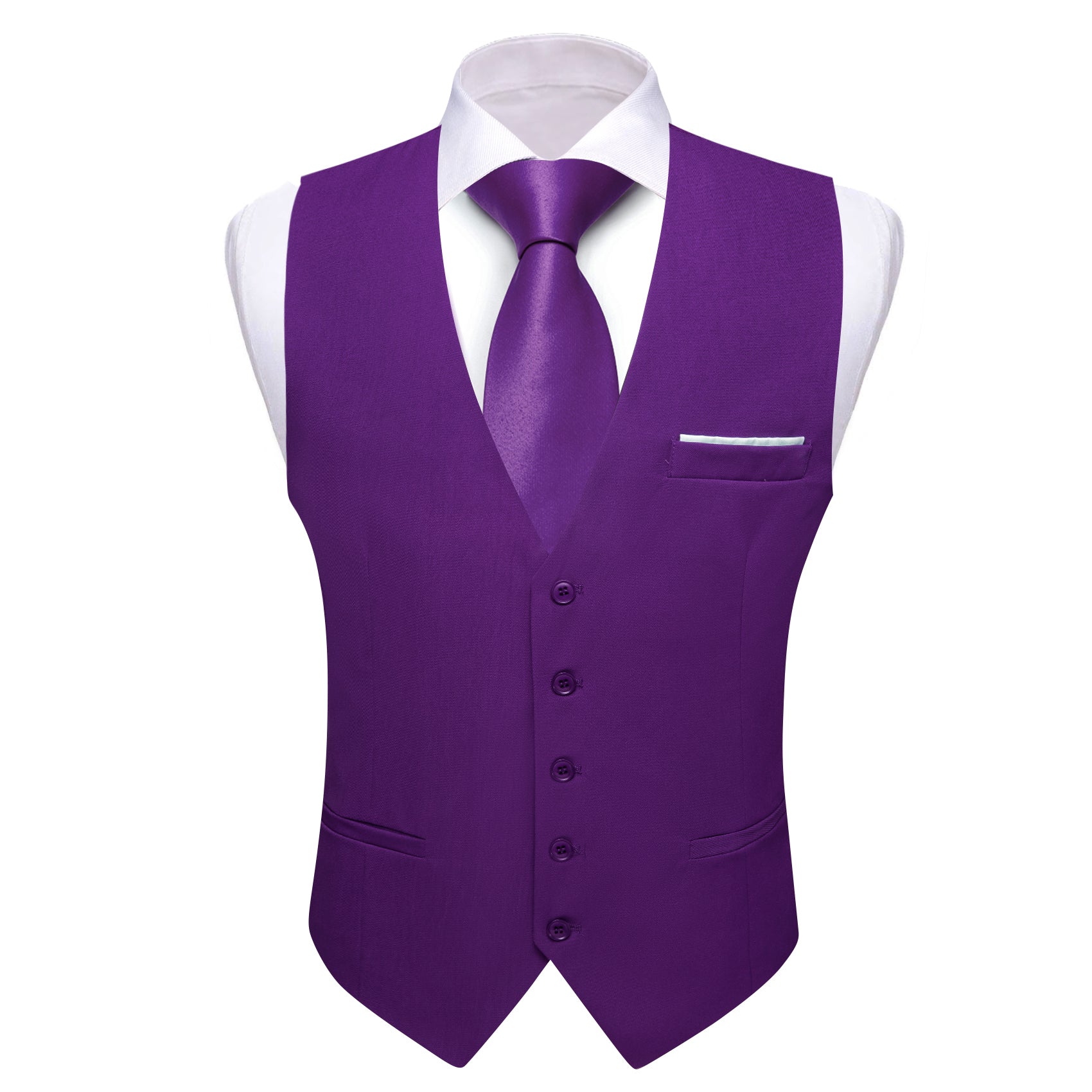 GentCrest Purple Solid Vest Set - Image 1