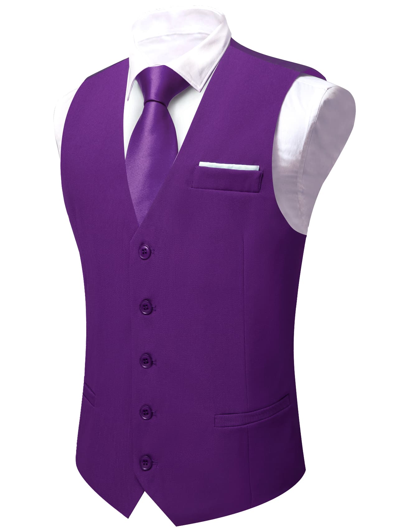 GentCrest Purple Solid Vest Set - Image 5