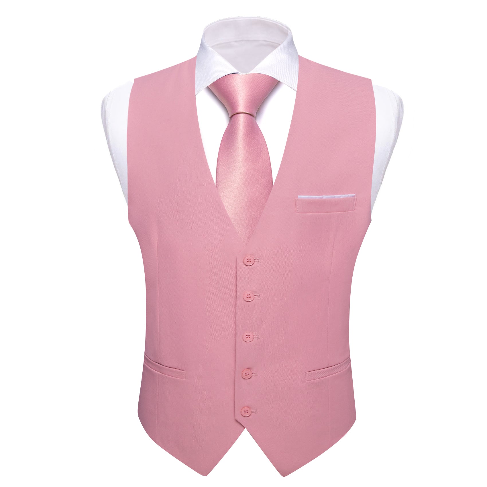 GentCrest Pink Solid Vest Set - Image 1