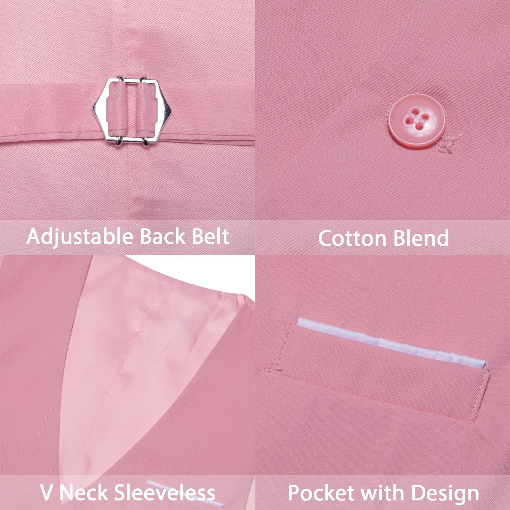 GentCrest Pink Solid Vest Set - Image 6