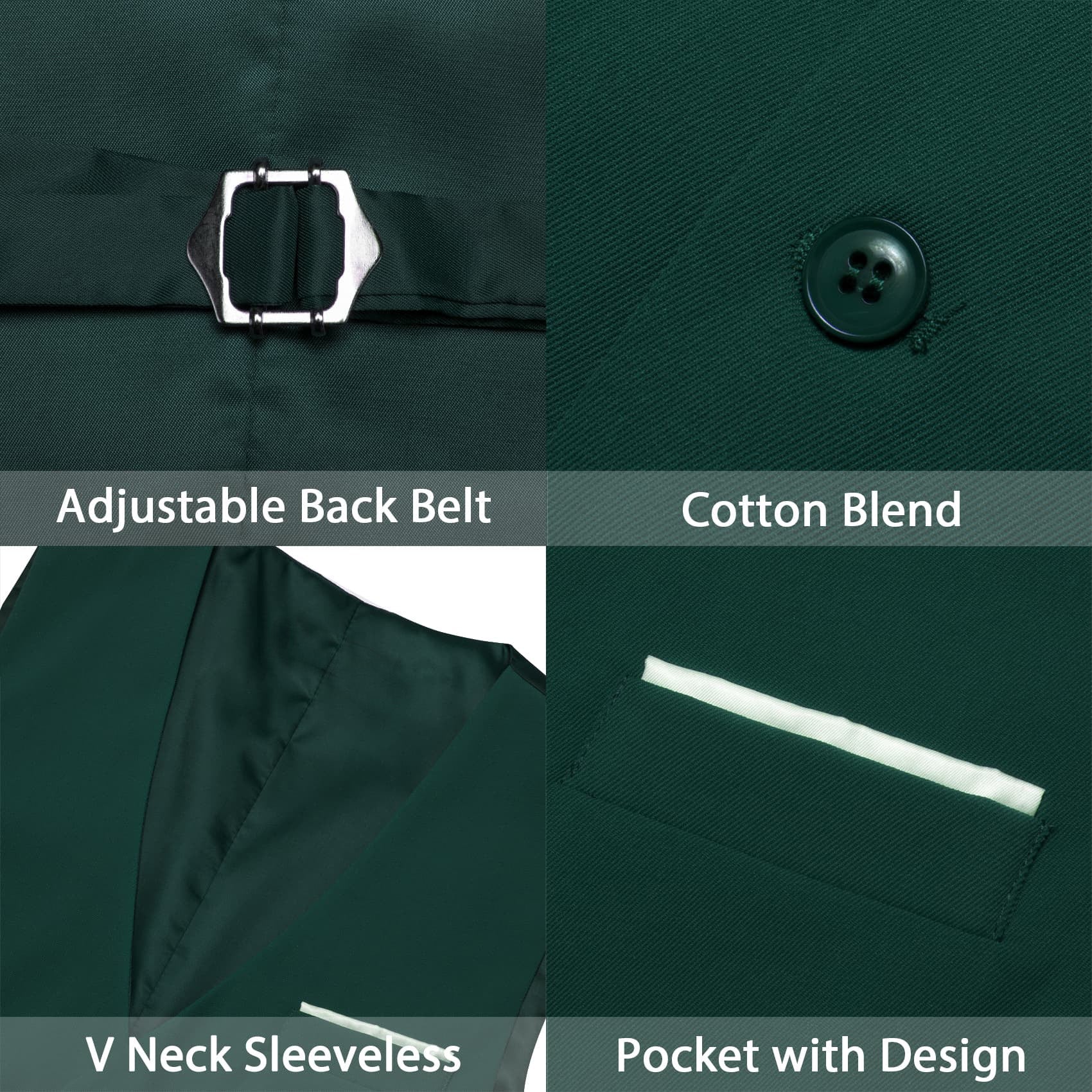 GentCrest Green Solid Vest Set - Image 6