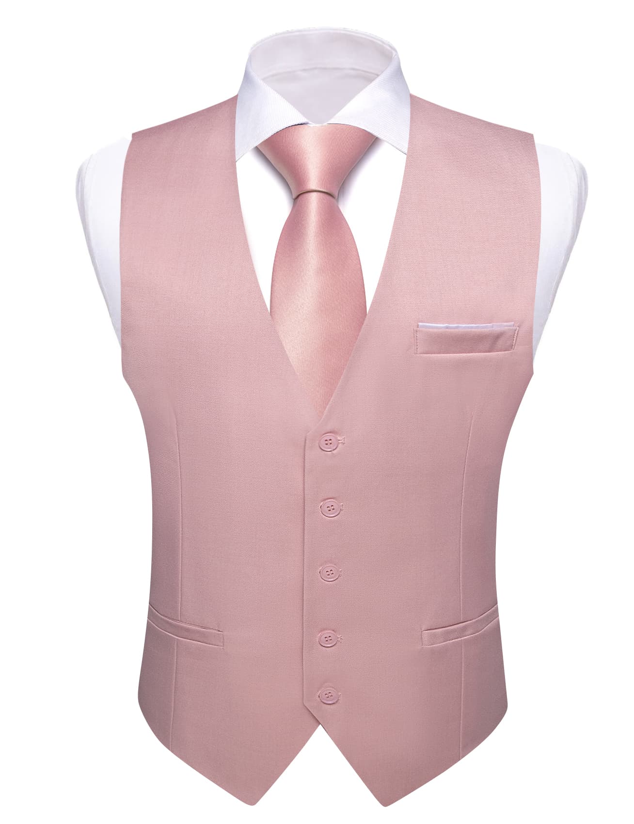 GentCrest Pink Solid Vest Set - Image 4