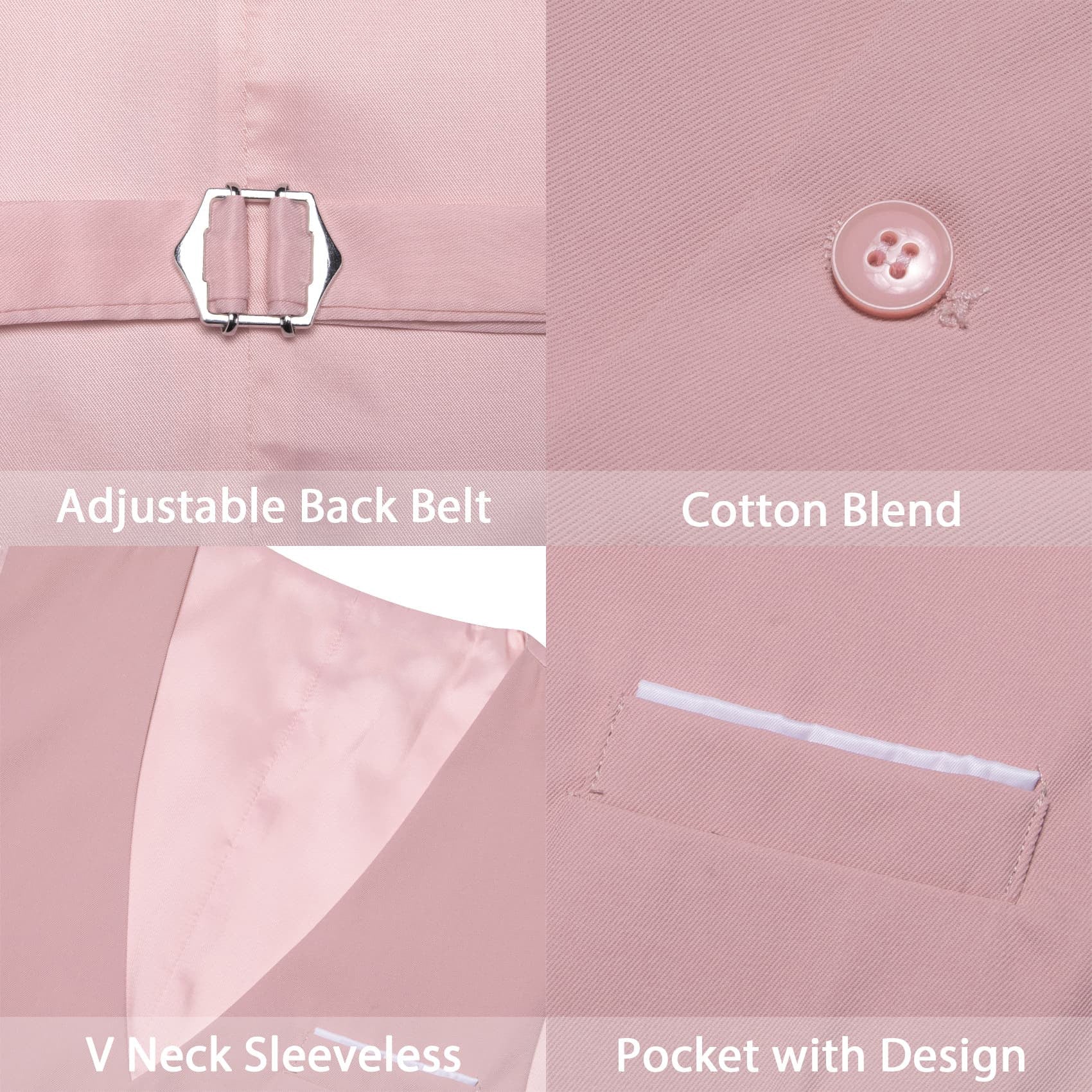 GentCrest Pink Solid Vest Set - Image 6