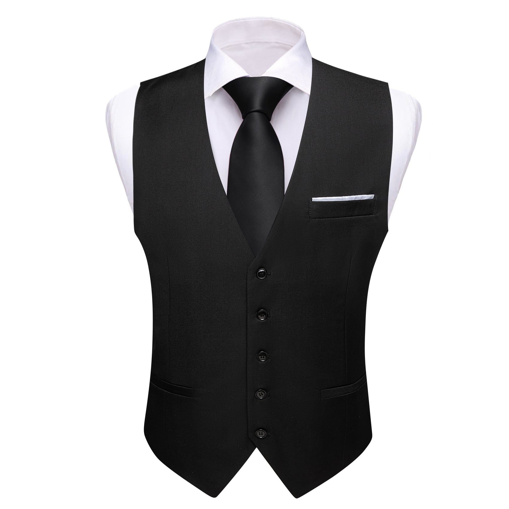 GentCrest Black Solid Vest Set - Image 1