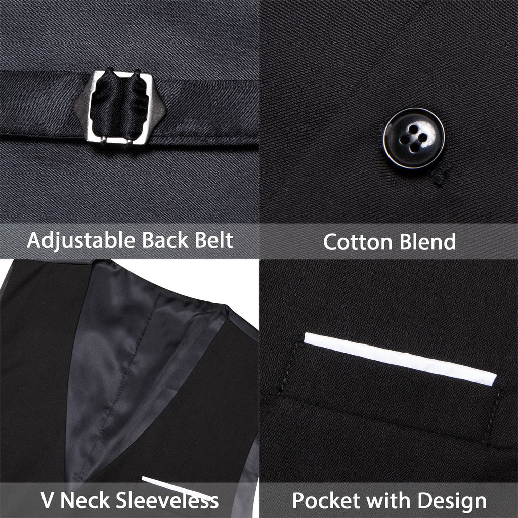 GentCrest Black Solid Vest Set - Image 6