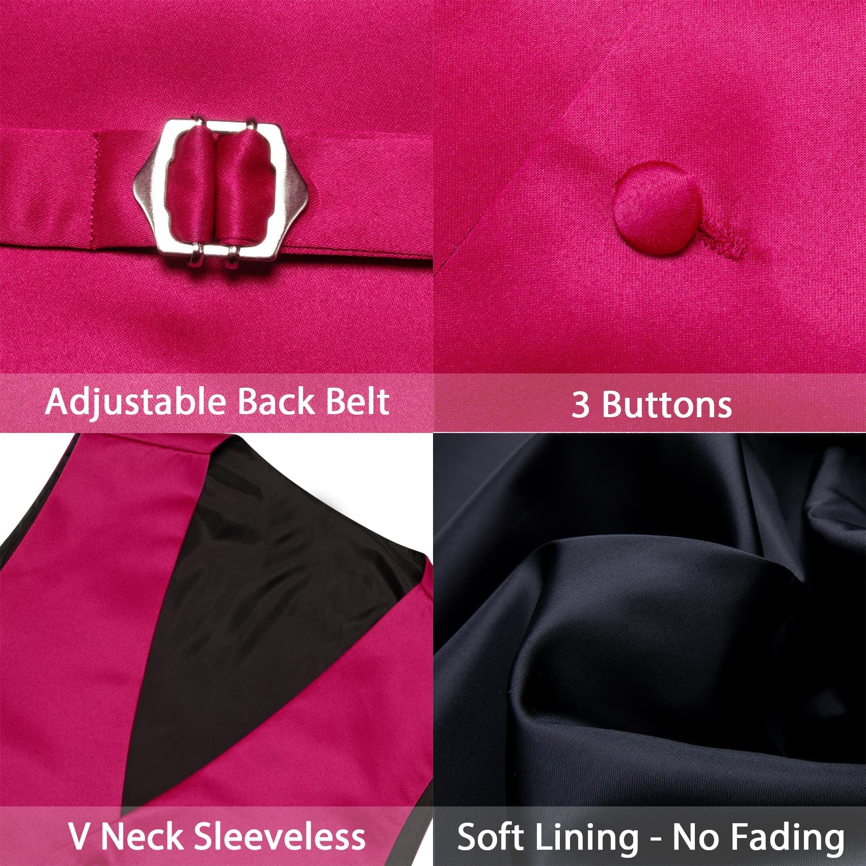 GentCrest Pink Solid Vest Set - Image 5