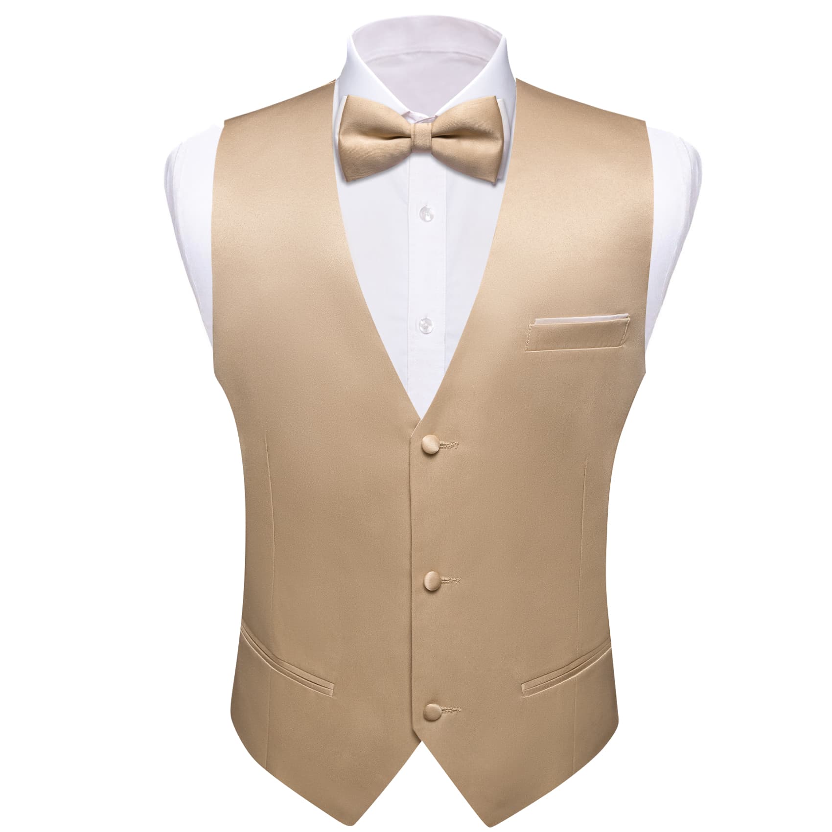 GentCrest Beige Solid Vest Set - Image 2