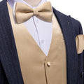 GentCrest Beige Solid Vest Set - Image 1