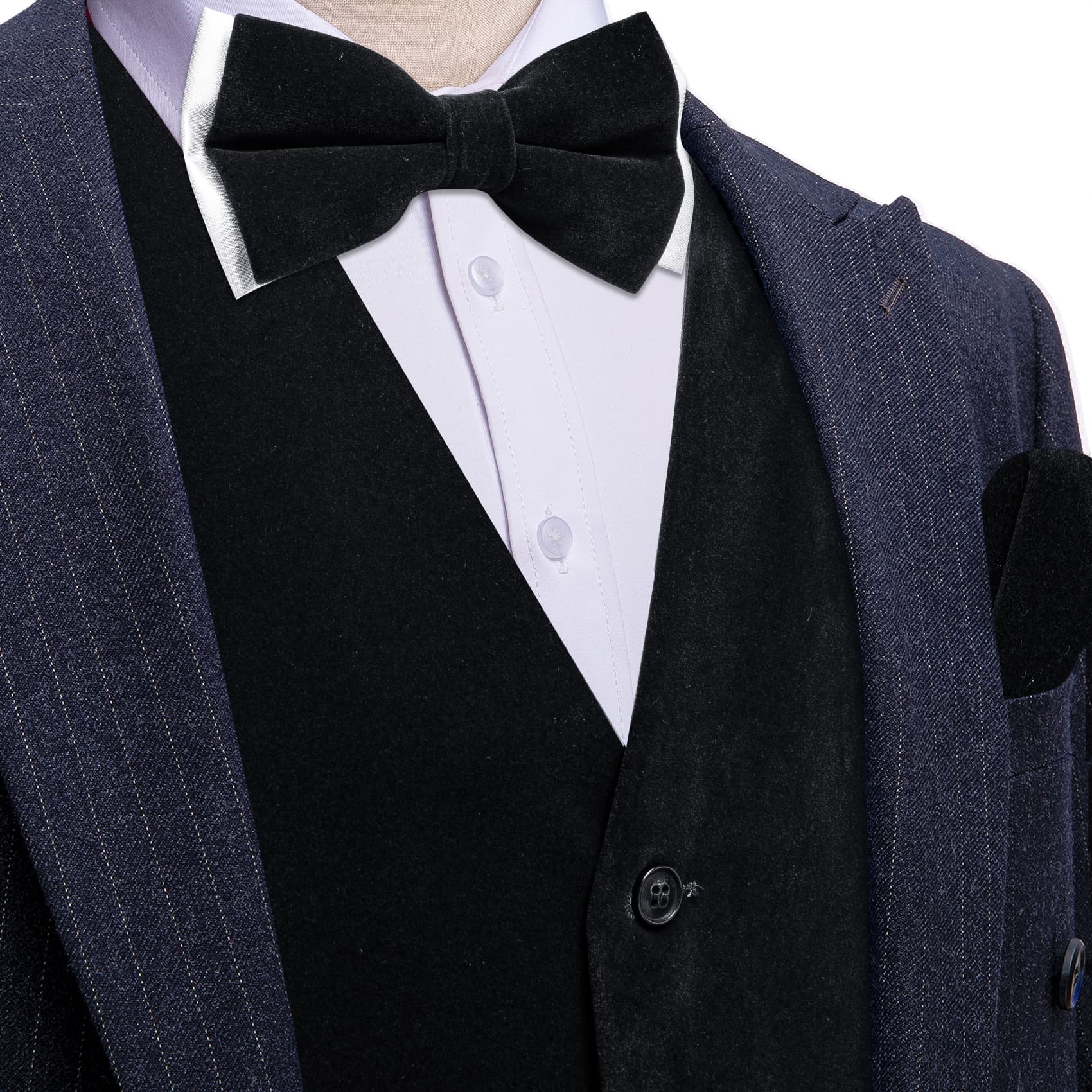 GentCrest Black Solid Vest Set - Image 1