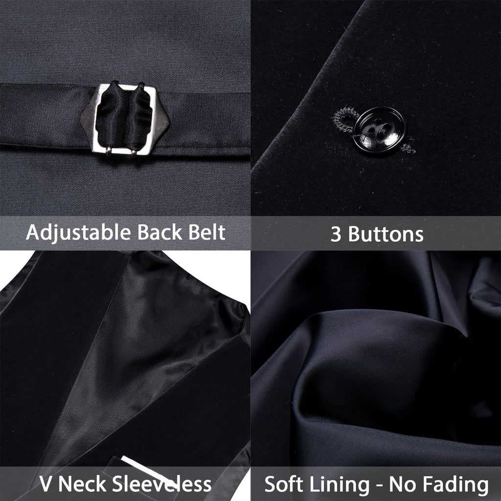 GentCrest Black Solid Vest Set - Image 5