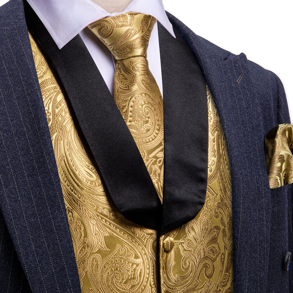 GentCrest Black Paisley Vest Set - Image 1