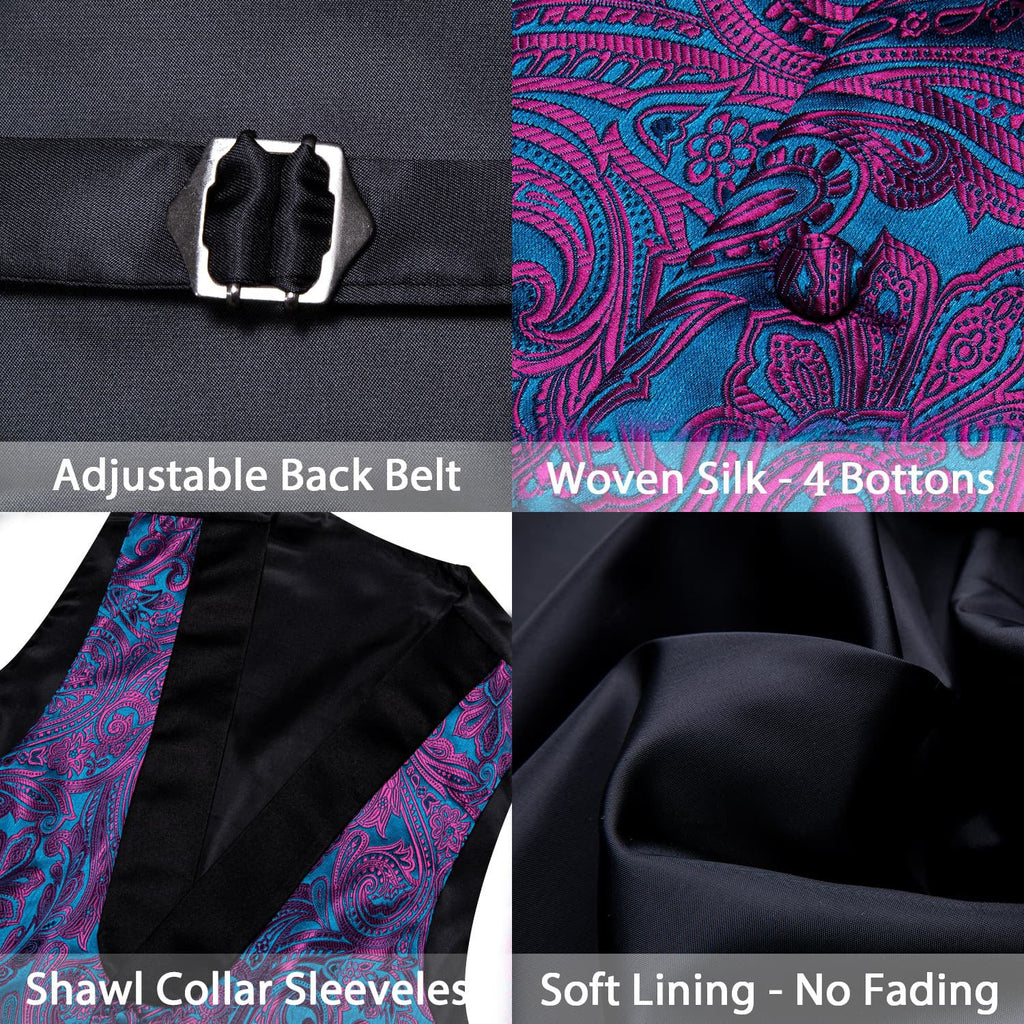 GentCrest Black Paisley Vest Set - Image 5