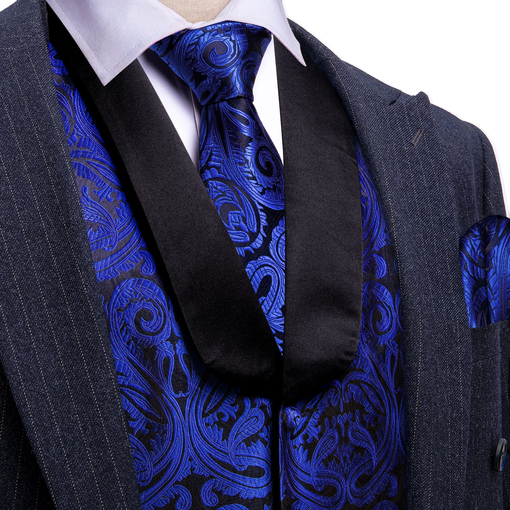 GentCrest Black Paisley Vest Set - Image 1