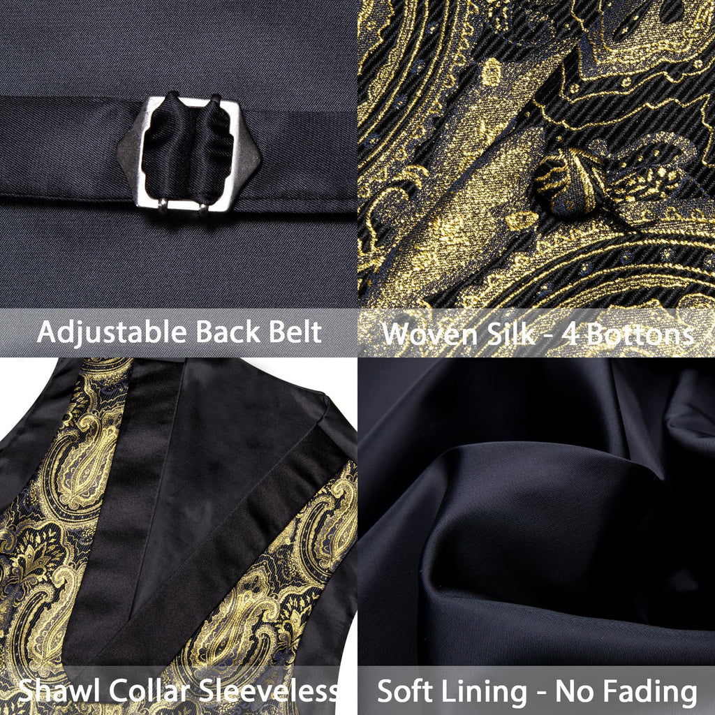 GentCrest Black Paisley Vest Set - Image 5