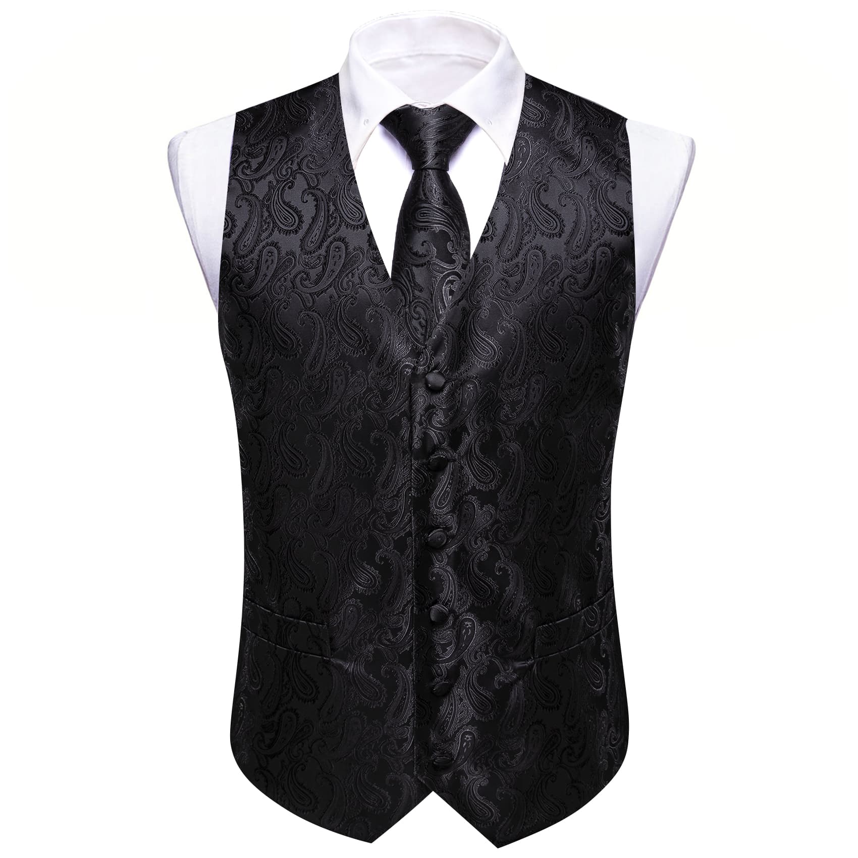 GentCrest Black Paisley Vest Set - Image 3