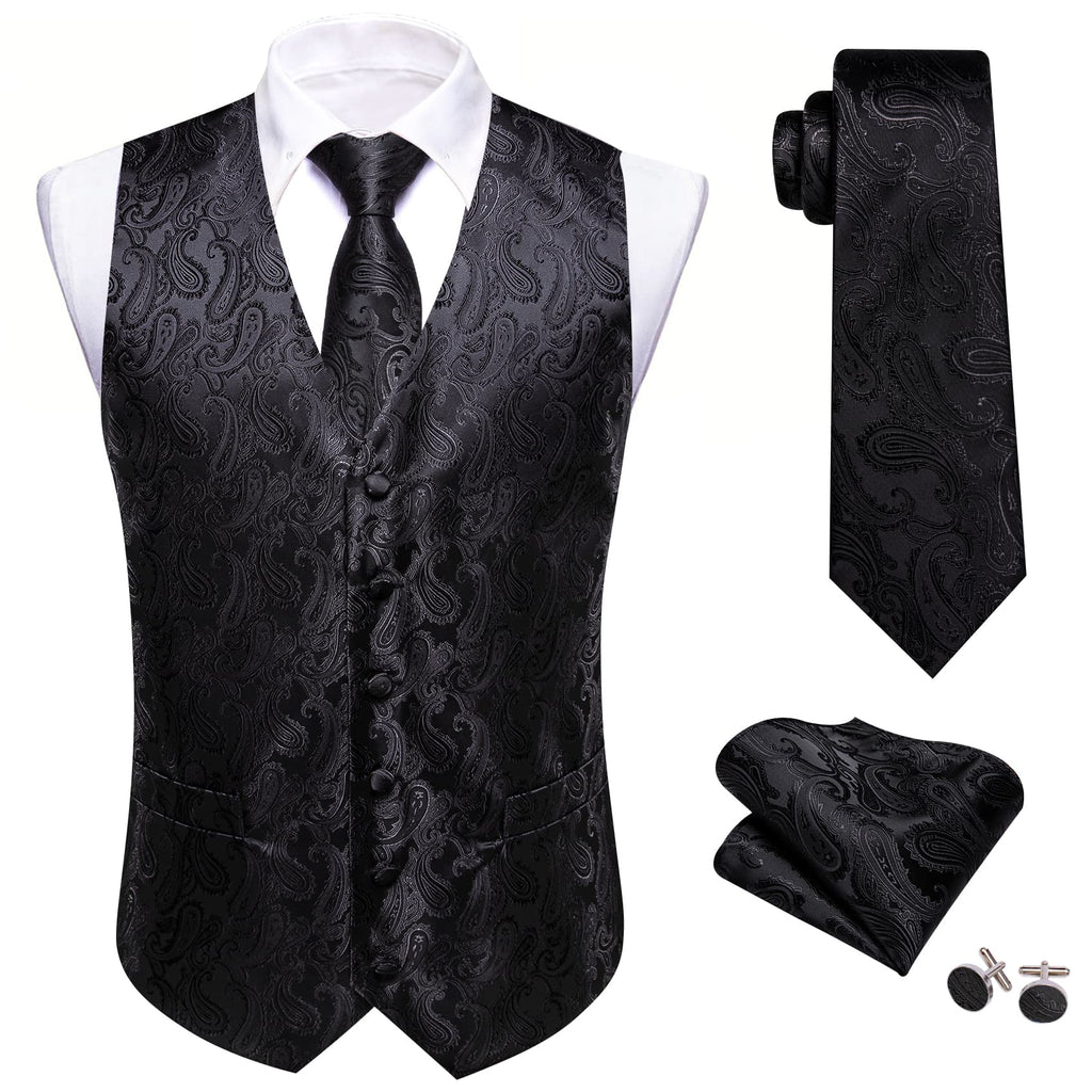 GentCrest Black Paisley Vest Set - Image 2