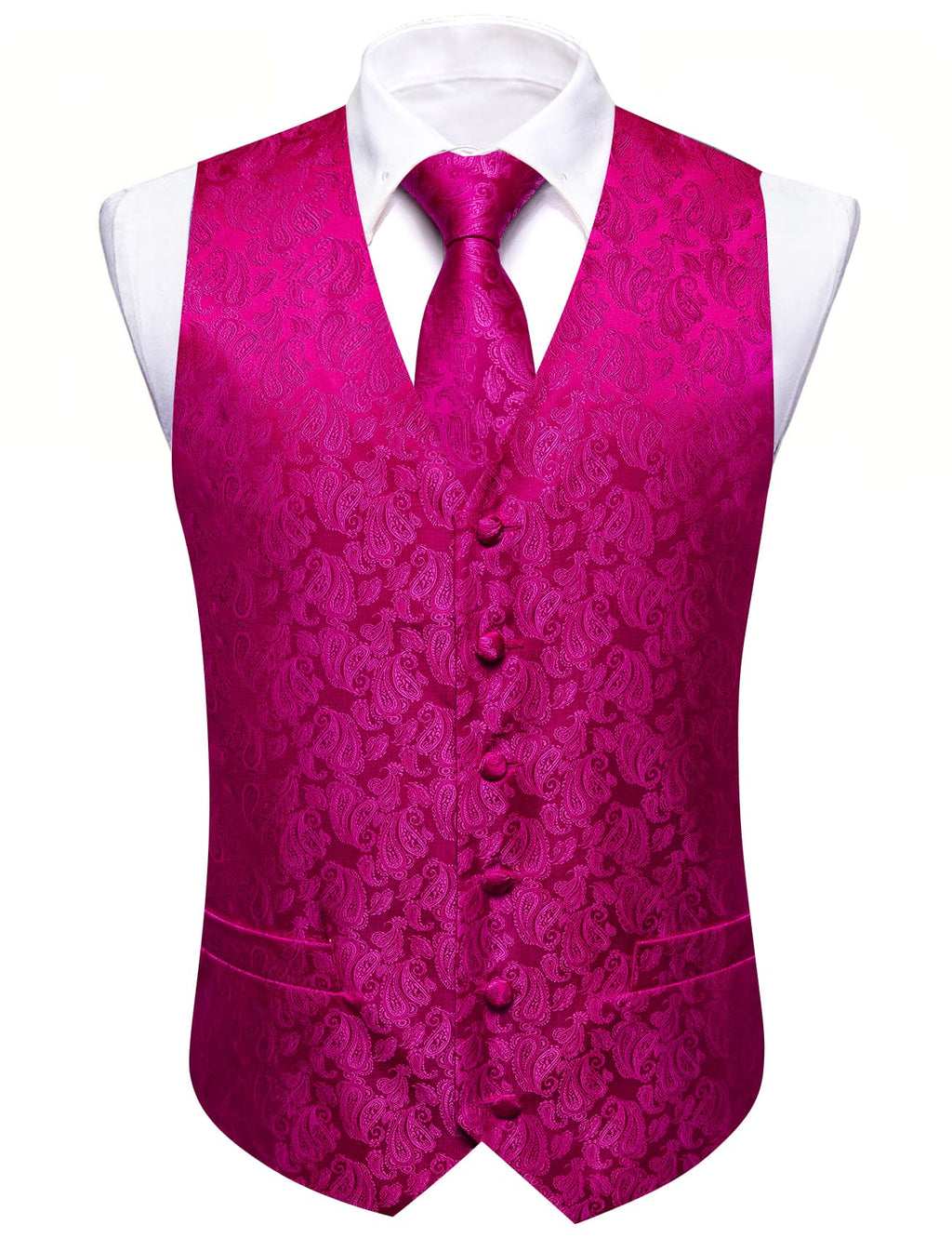 GentCrest Pink Paisley Vest Set - Image 2