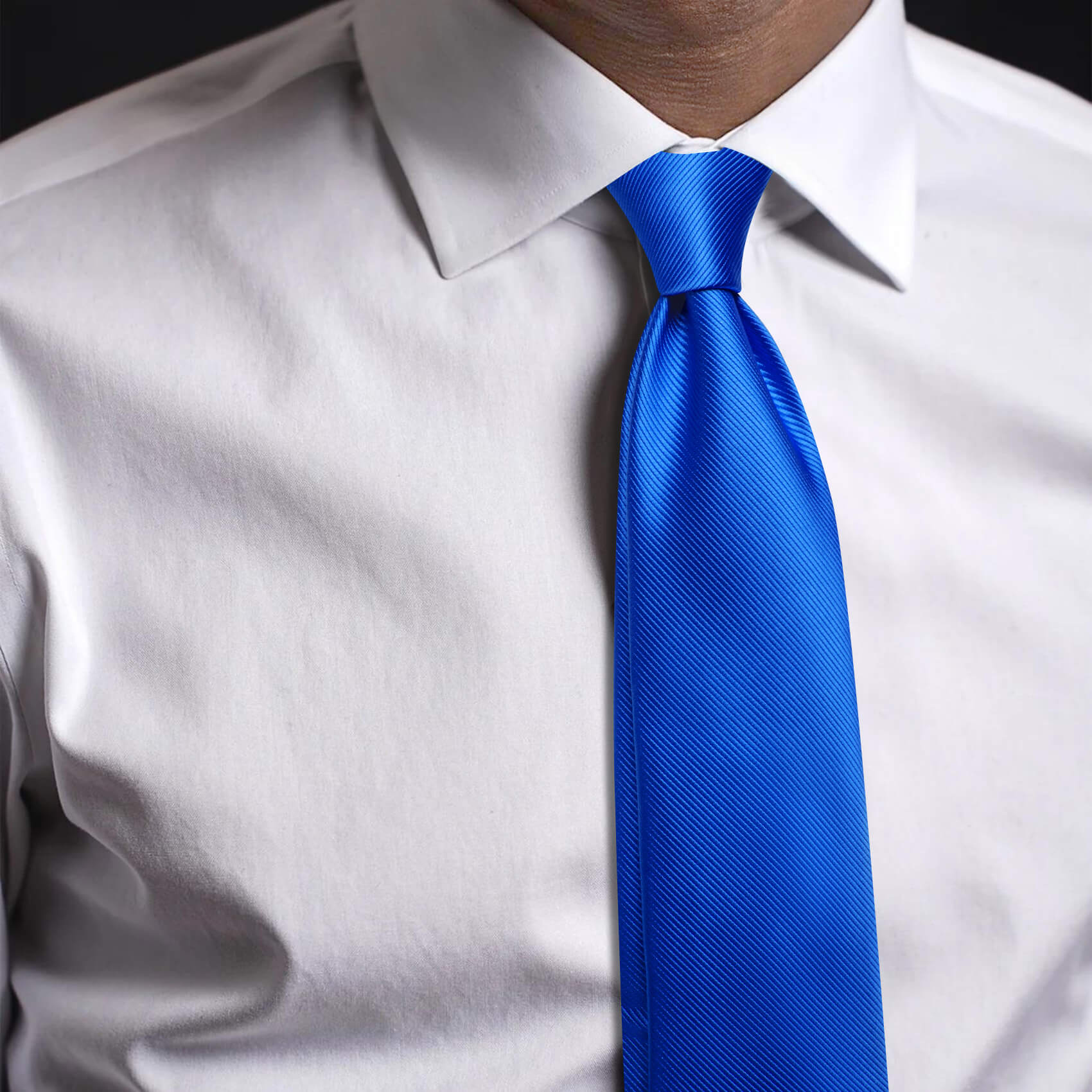 GentCrest Blue Solid Tie Hanky Cufflinks Set - Image 6