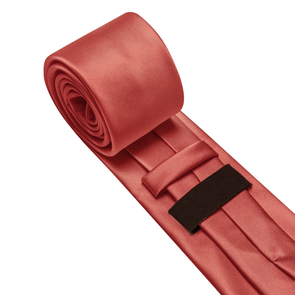 GentCrest Red Solid Tie Hanky Cufflinks Set - Image 5