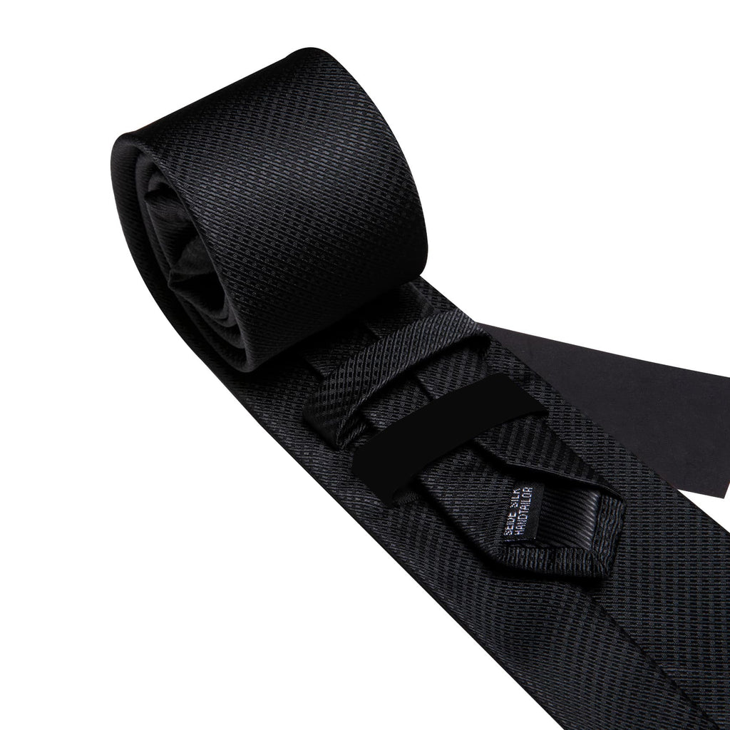 GentCrest Black Striped Tie Hanky Cufflinks Set - Image 5