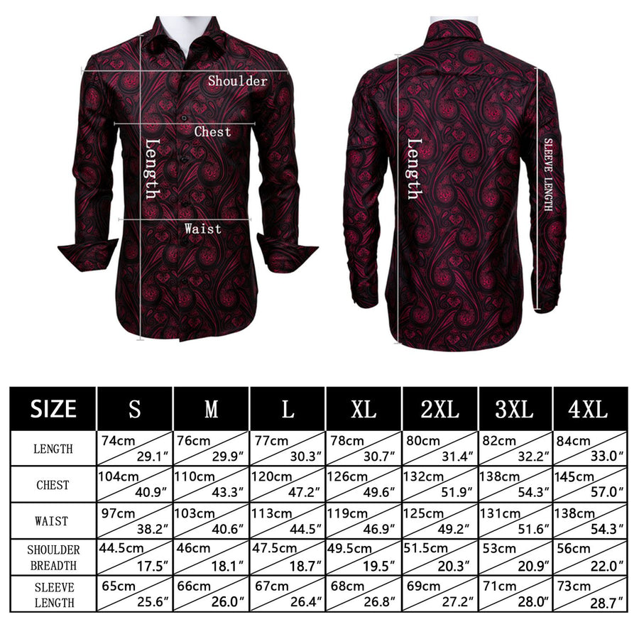 Black with Subtle Floral Accent Trim Dress Shirt - GentCrest - View 6