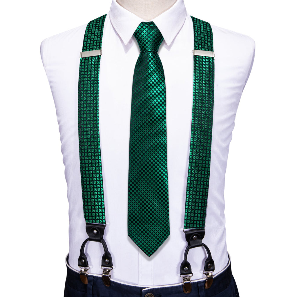GentCrest Green Plaid Suspenders - Image 1