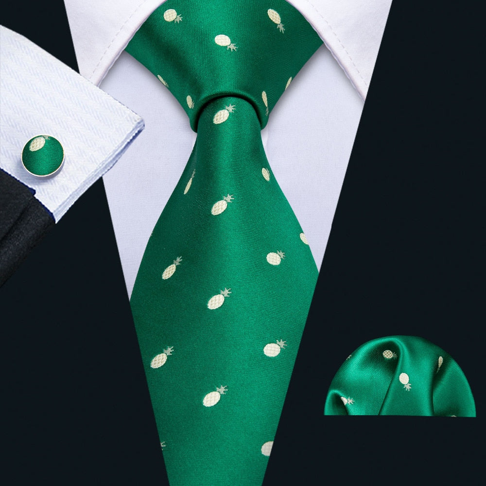 Ananas Silk Tie Set - GentCrest