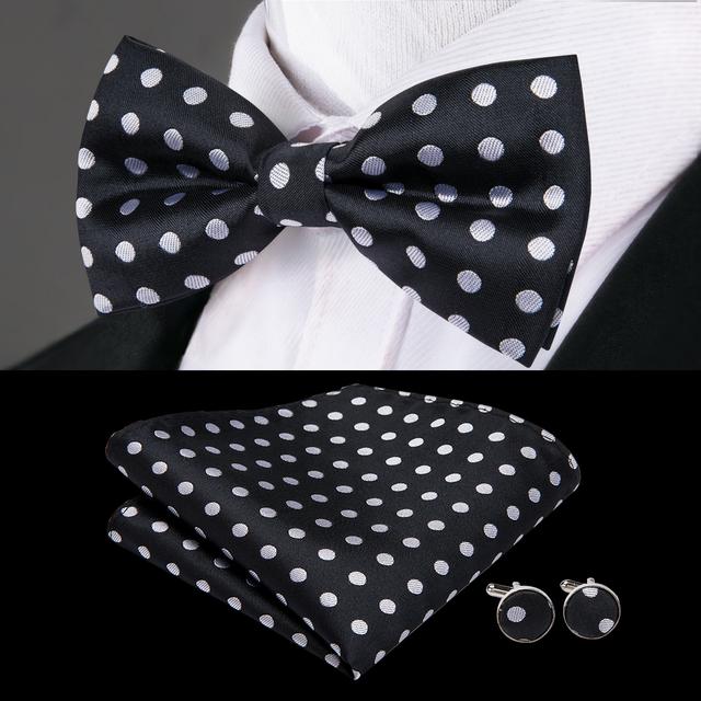 GentCrest Black Polka Dot Bowtie Set - Image 1