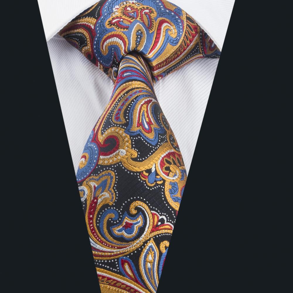GentCrest Black Paisley Tie Hanky Cufflinks Set - Image 2