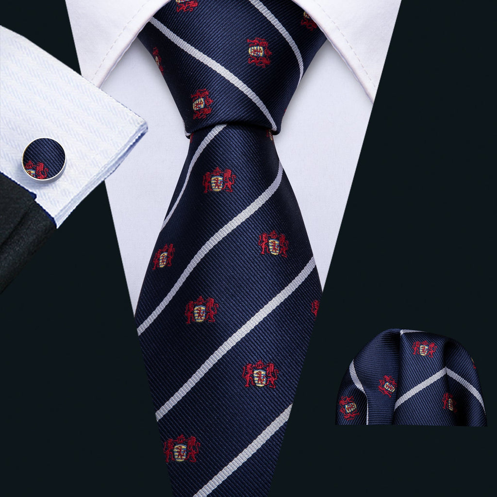Mystical Union In Blue Silk Tie Set - GentCrest
