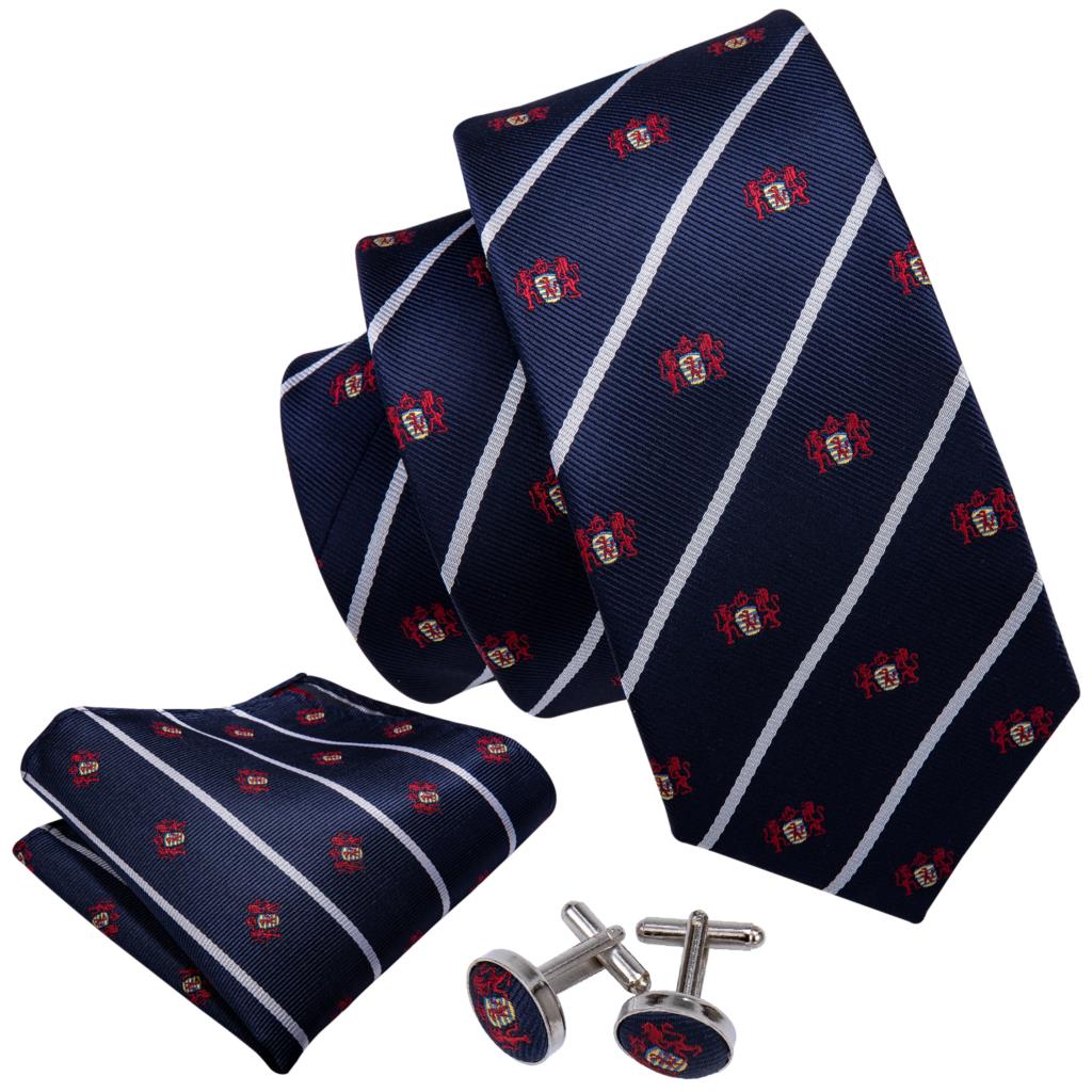 Mystical Union In Blue Silk Tie Set - GentCrest - View 2