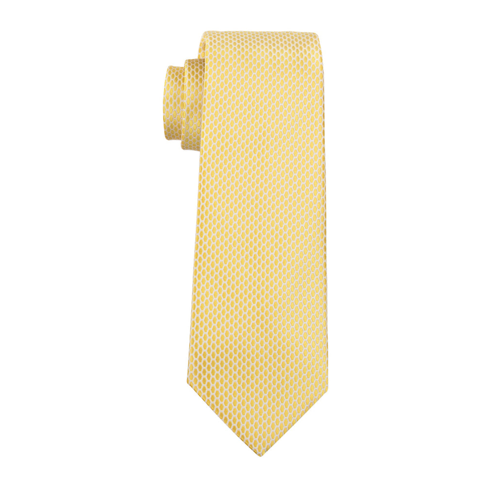 GentCrest White Plaid Tie Hanky Cufflinks Set - Image 5