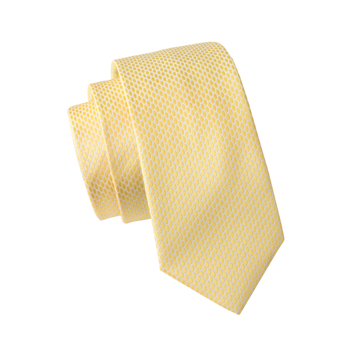 GentCrest White Plaid Tie Hanky Cufflinks Set - Image 4
