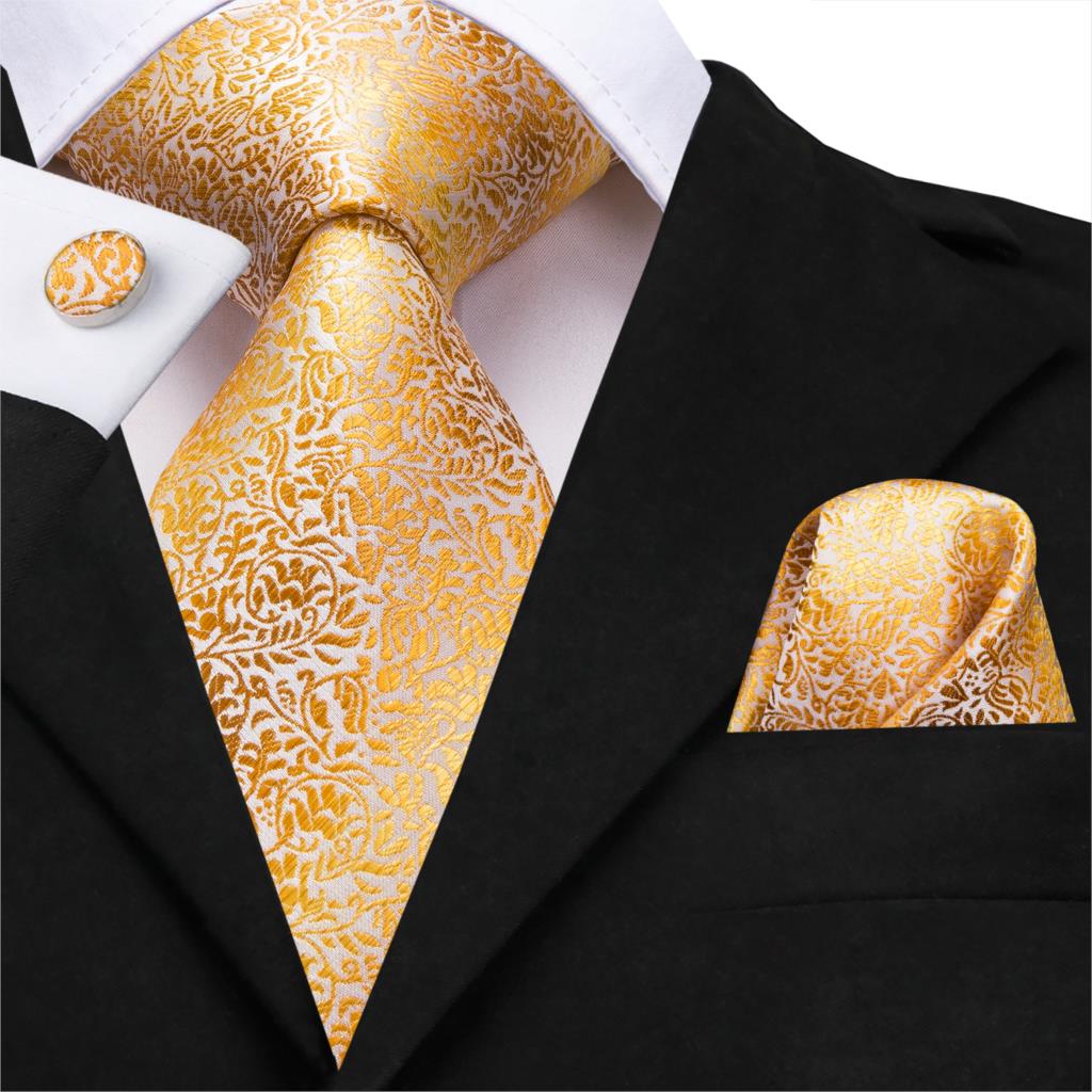 Gold Tree Silk Tie Set - GentCrest