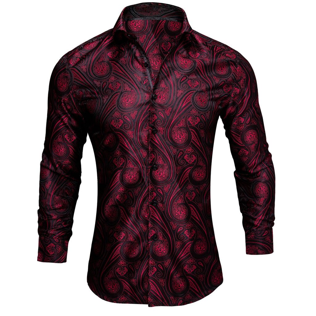 GentCrest Black Paisley Shirt - Image 1